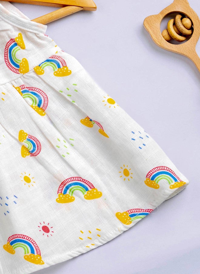 Kidbea فستان كيدبيا للبنات بأحزمة كتف مطبوعة - Image 5