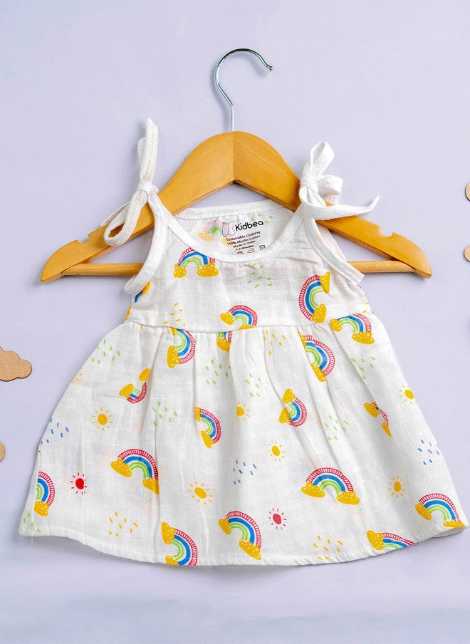 Kidbea فستان كيدبيا للبنات بأحزمة كتف مطبوعة - Image 2