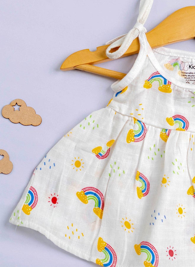 Kidbea فستان كيدبيا للبنات بأحزمة كتف مطبوعة - Image 4