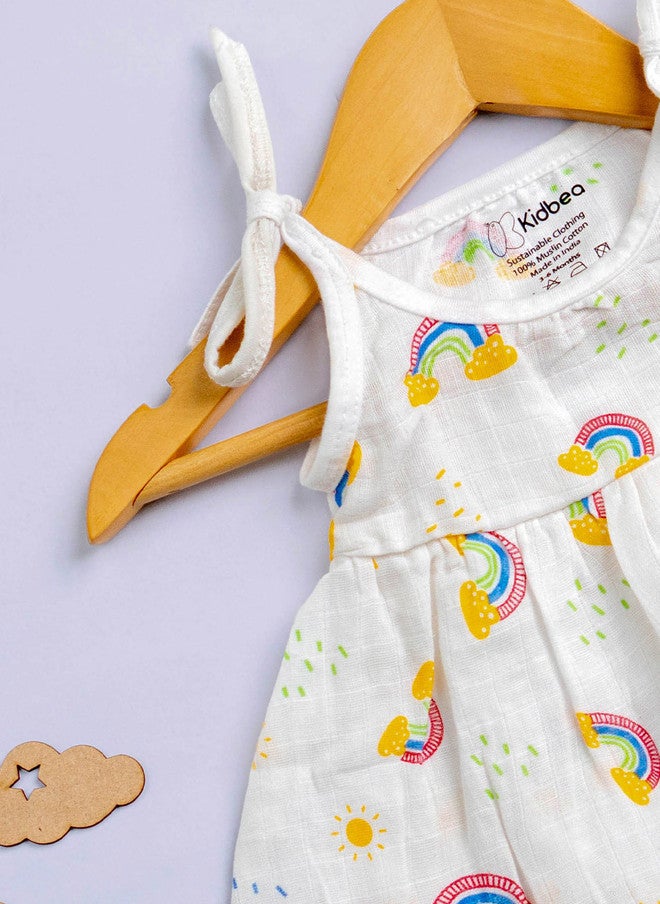 Kidbea فستان كيدبيا للبنات بأحزمة كتف مطبوعة - Image 3