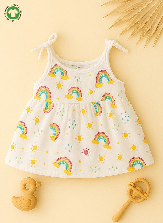 Kidbea فستان كيدبيا للبنات بأحزمة كتف مطبوعة - Image 1