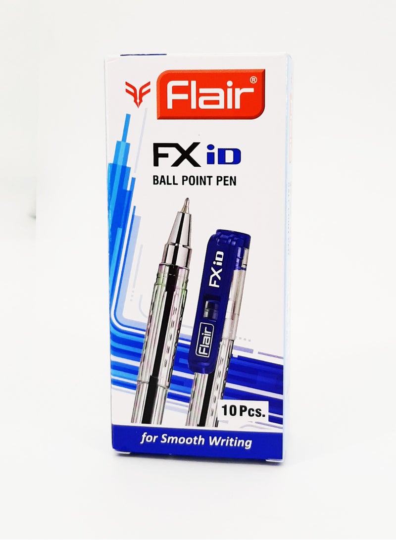 Flair FX ID Ball Point Pen 0.7mm Set of 10 pcs, Blue - Image 1