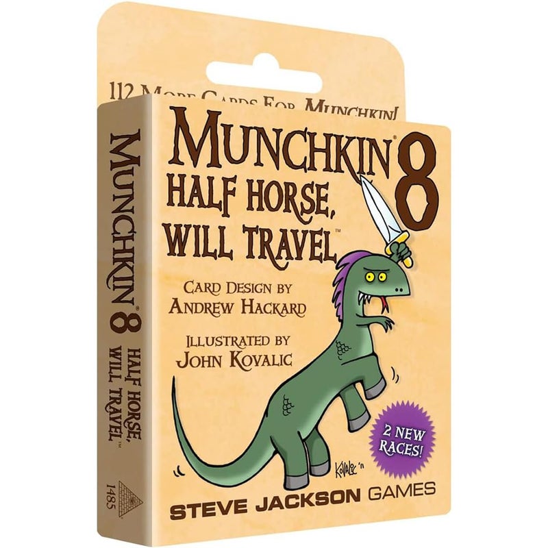 STEVE JACKSON GAMES Munchkin 8 Half Horse Will Travel Card Game Expansion 112Card Expansion Adults Kids Family Fantasy Adventure RPG Ages 10 36 Players Avg Play Time 120 Min Steve Jackson Games - Image 4