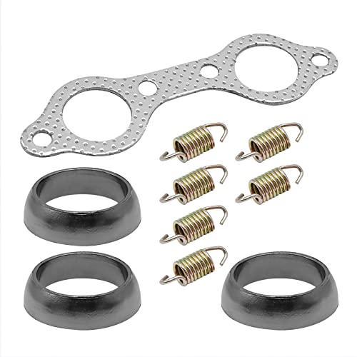 DUZFOREI Exhaust Pipe Donut Gasket Replacement for Polaris Ranger XP 800 4x4 EFI 2010-2012G, Manifold Gasket + Gasket Seal + Spring - Image 1