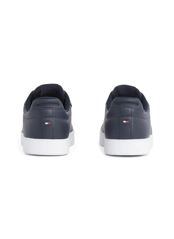 تومي هيلفيغر Icon Court Low Top Leather Sneakers