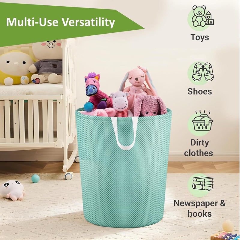 Kuber Industries Pack of 4 Polyester Mesh Laundry Bag with Zip Handles Reusable Washing Bags for Washing Machine Ideal for Delicate Fabrics Lingerie Shoes Protection YZ52 Green - Image 5