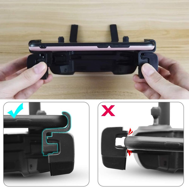 HeiyRC 0.31-0.47in 8-12mm Thickness Phone Holder for DJI Mavic Mini Se Mavic Pro 2 Zoom Air Spark Remote Control Phone Mount Clip Accessory - Image 3