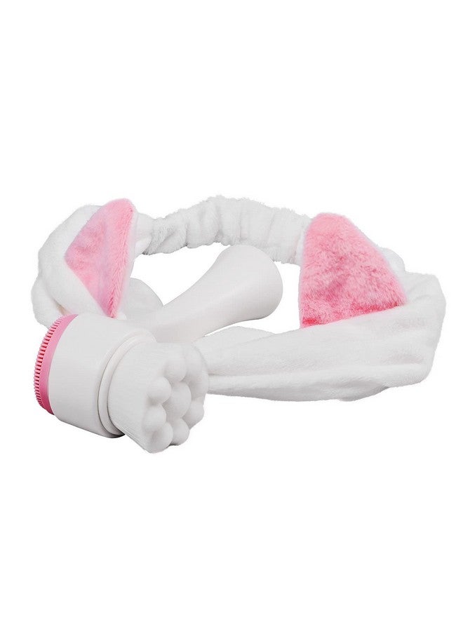 Cosluxe Facial Cleansing Brush, Spa Headband for Washing Face, Face Brush - 1 pcs Manual Facial Cleansing,double side Skin Care Facial Cleaning Brush,Silicone Facial Scrubber & 1 pcs Headband Set - Image 1