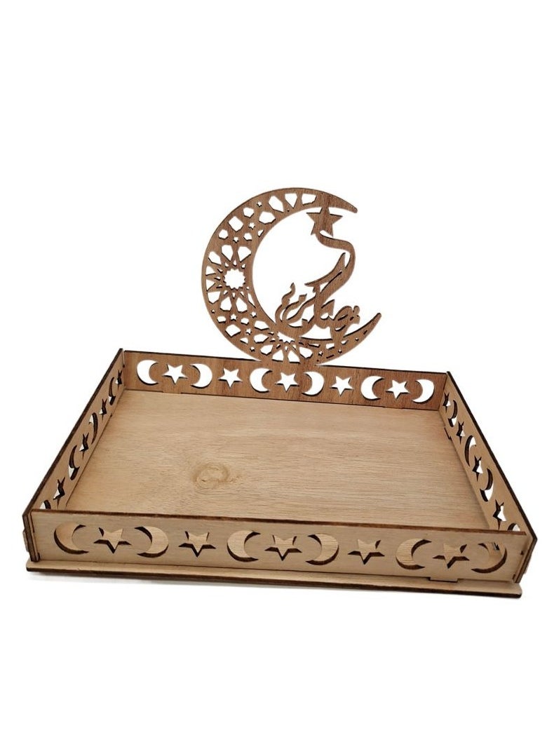 Generic Dessert Wooden Tray Tabletop Decor - Islamic Holiday Party Supplies 