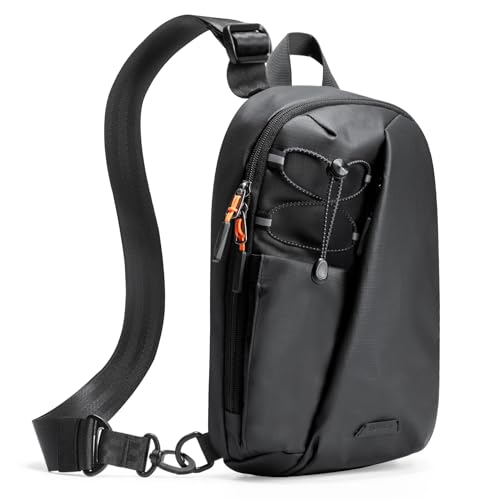 Inateck Sling Bag X-Row with RFID Blocking, Spacious Crossbody Shoulder Chest Everyday Carry Bag with Quick-adjust Strap, Water-resistant Sling Backpack for Men, Women, Travel, Cycling, Hiking, Black - Image 1