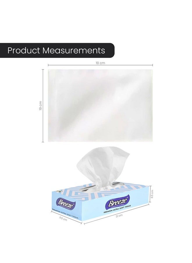 Breeze 2 Ply 100/Pack Soft Facial Tissue 50 Pulls Face Wipes Flat Tissue Box (20X 20 Cm) (Combo Of 4, 400 Tissue)  - Image 2