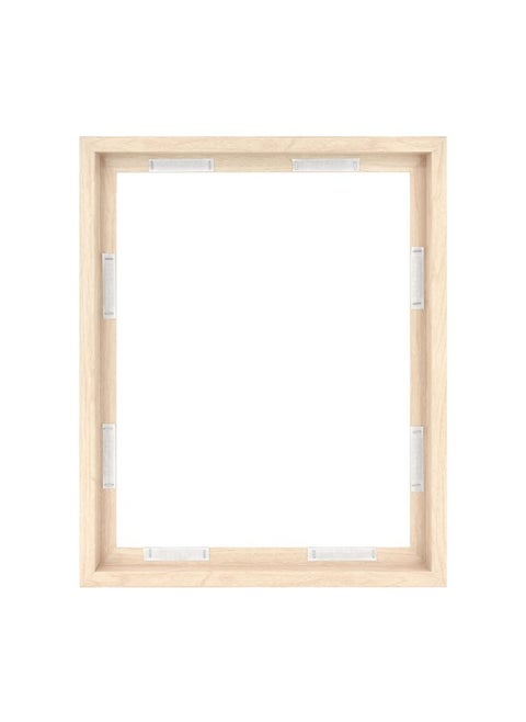 MCS Canvas Float Frames 16x20 Frame, Natural Woodgrain Frame for Finished Canvases, Vertical & Horizontal Wall Hanging Large Frame with Adhesive for Canvas Paintings (1-Pack)