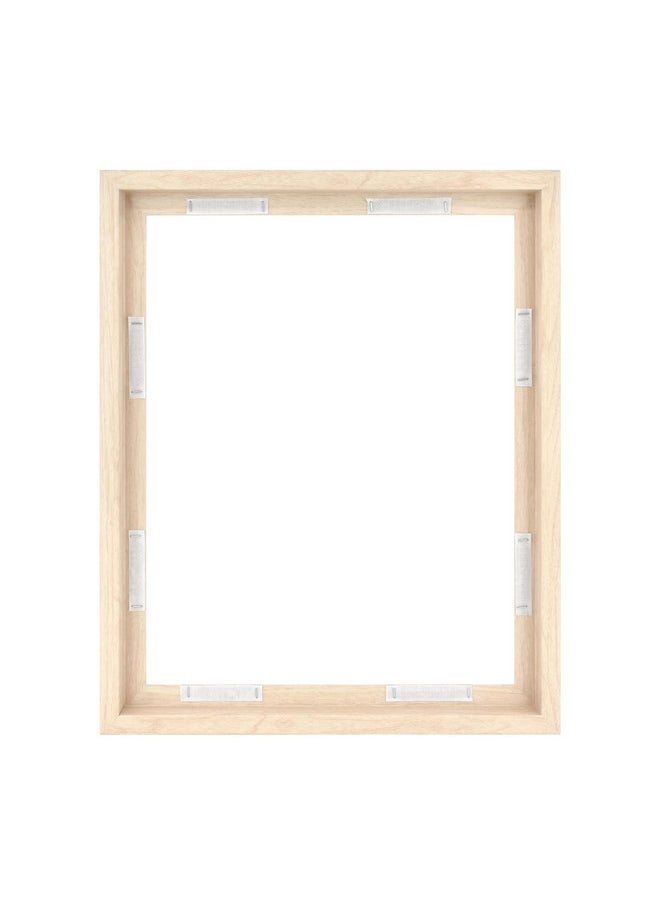 أم سي أس إطارات قماشية MCS مقاس 16 × 20، إطار من الخشب الطبيعي للوحات القماشية النهائية، إطار كبير للتعليق على الحائط عموديًا وأفقيًا مع لاصق للوحات القماشية (عبوة واحدة) 