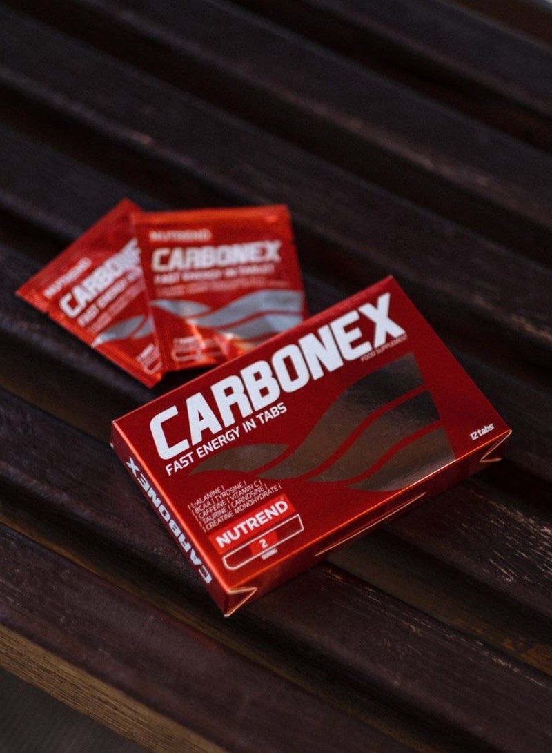 Nutrend Carbonex Energy Tabs – 12 Tablets | Instant Energy, BCAAs, Creatine & Caffeine for Peak Performance - Image 2