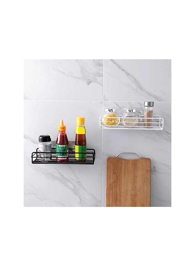 راكسوم علبة دش لاصقة مكونة من قطعتين، رف منظم للحمام يثبت على الحائط، منظم دش من الفولاذ المقاوم للصدأ مقاوم للصدأ، خزانة حمام منزلية - Image 3