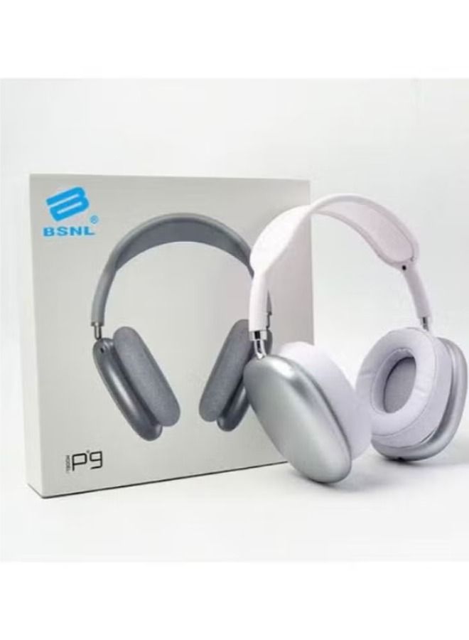 BSNL P9 Bluetooth Wireless Headset Over-Ear Headphone With Mic White  - Image 2