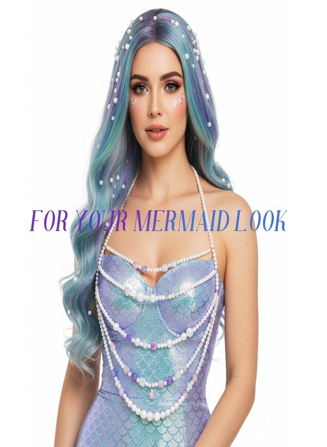 ELABEST Mermaid Pearl Shell Body Chain Layered Colorful Chest Chain Adjustable Bra Beach Jewelry Accessories for Women - Image 4