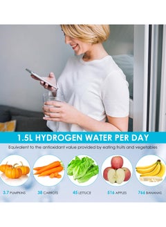 BEILINGDUN Hydrohealth Hydrogen Water Bottle,Portable Hydrogen Water Generator,420ml Hydrogen Water lonizer Machine,SPE,3Minute Quick Electrolysis,Suitable for Office,Travel,Daily Drinking  - Image 4