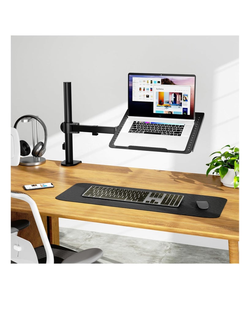 حامل مكتبي لجهاز لاب توب حتى 17 بوصة من والي، قابل للتعديل بالكامل، سعة 22 رطل مع حامل تبريد بفتحات تهوية (موديل M00LP) - Image 4