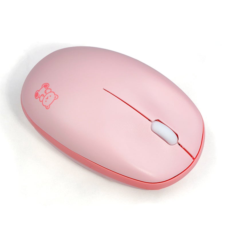 MOFii Wireless Mouse: Pink, Dual Mode Connectivity - Ultra-Quiet Technology, Portable Design for Laptop Computer On-The-Go Productivity - Image 1
