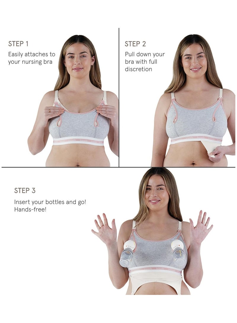 برافادو إكسسوارات ضخ بدون حمالات من Bravado Designs للسيدات بدون استخدام اليدين ومضخة باللون الرمادي مقاس كبير - Image 4