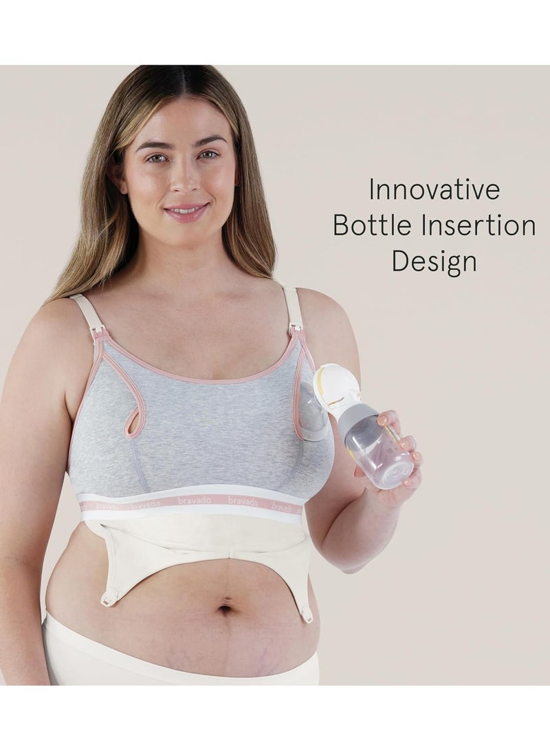 برافادو إكسسوارات ضخ بدون حمالات من Bravado Designs للسيدات بدون استخدام اليدين ومضخة باللون الرمادي مقاس كبير - Image 3