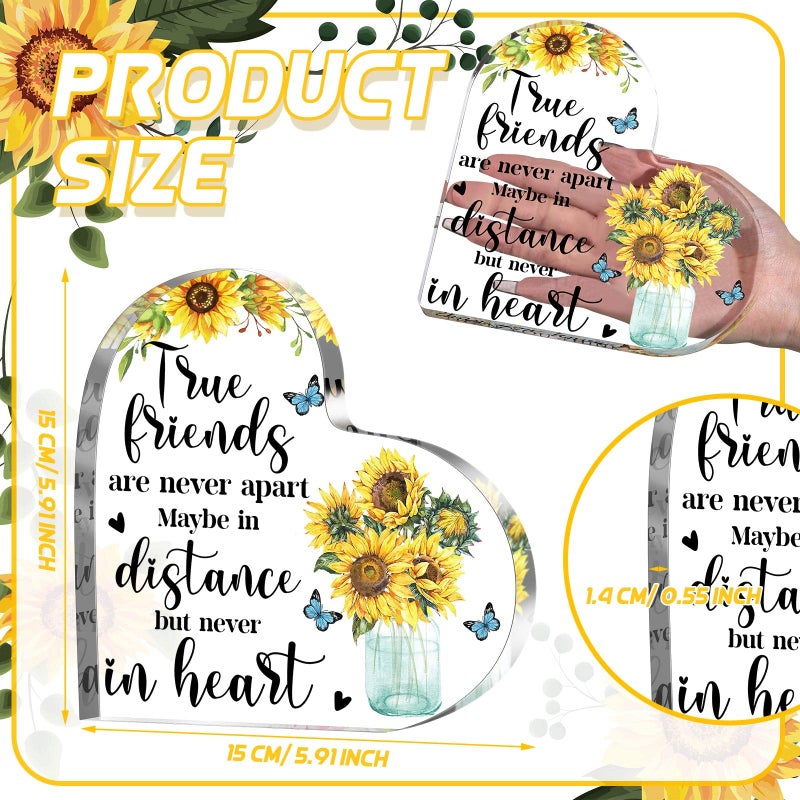 Yulejo Friendship Gifts for Women Christmas Thank You Gifts Sunflower Flower Gift Inspirational Office Appreciation Gifts for Women Friends Coworker Teacher (Sunflower Butterfly) - Image 2