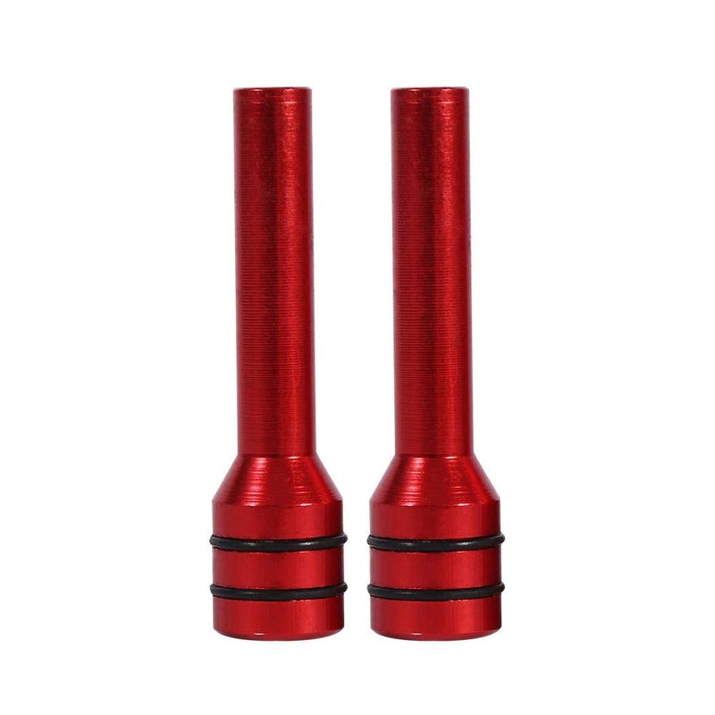 comfrt 2PCS Car Door Knobs Interior, Interior Door Lock Knob Door Lock Pins Cover Aluminum Interior Door Lock for Car(Red) Car Door Lock Knobs - Image 1