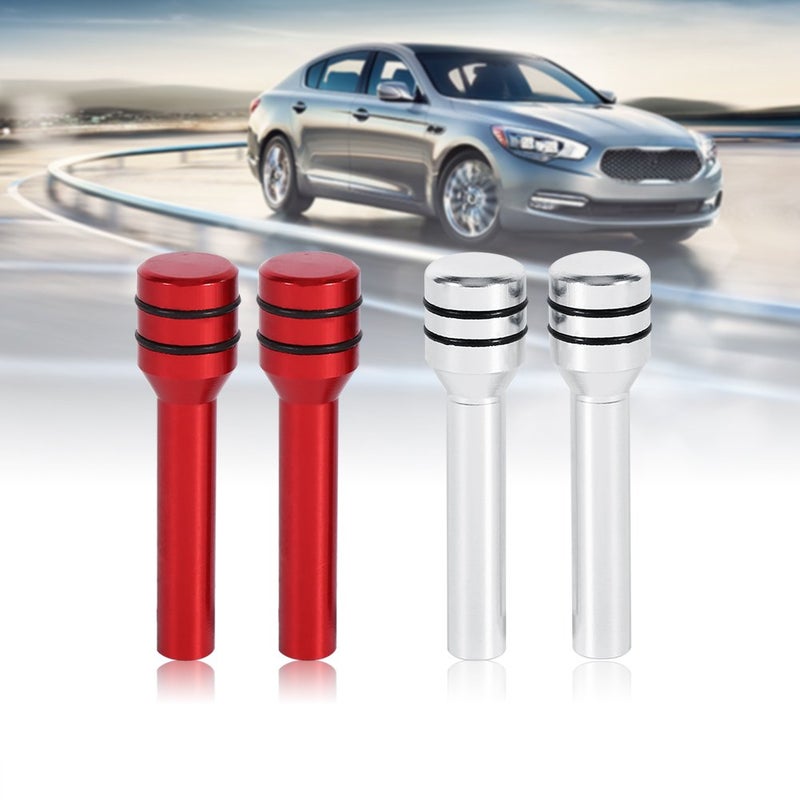 comfrt 2PCS Car Door Knobs Interior, Interior Door Lock Knob Door Lock Pins Cover Aluminum Interior Door Lock for Car(Red) Car Door Lock Knobs - Image 5