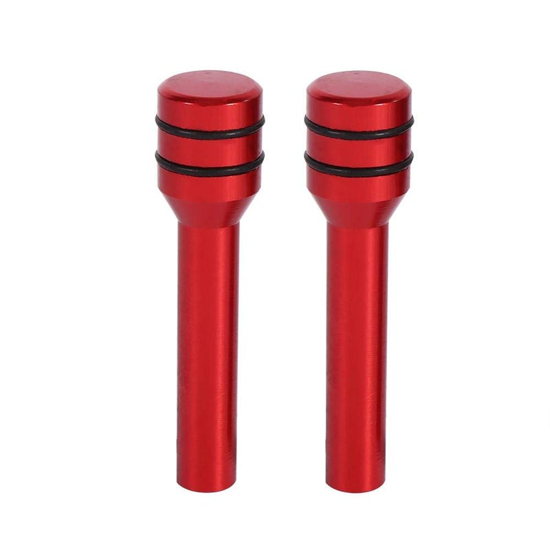 comfrt 2PCS Car Door Knobs Interior, Interior Door Lock Knob Door Lock Pins Cover Aluminum Interior Door Lock for Car(Red) Car Door Lock Knobs - Image 2