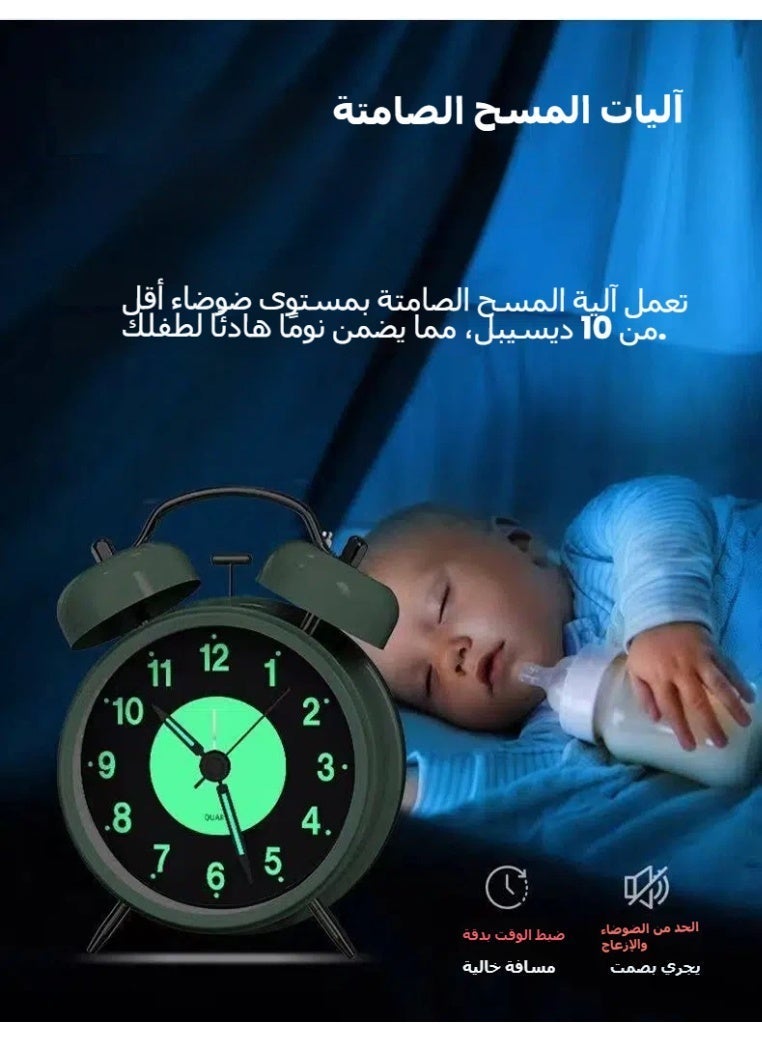 تم تصميم ساعة المنبه هذه خصيصًا للأشخاص الذين ينامون نومًا عميقًا، وتتميز بقرص ثلاثي الأبعاد، وتعمل بالبطارية (البطاريات مرفقة)، وتحتوي على ضوء ليلي، وهي مناسبة للأطفال. - Image 3