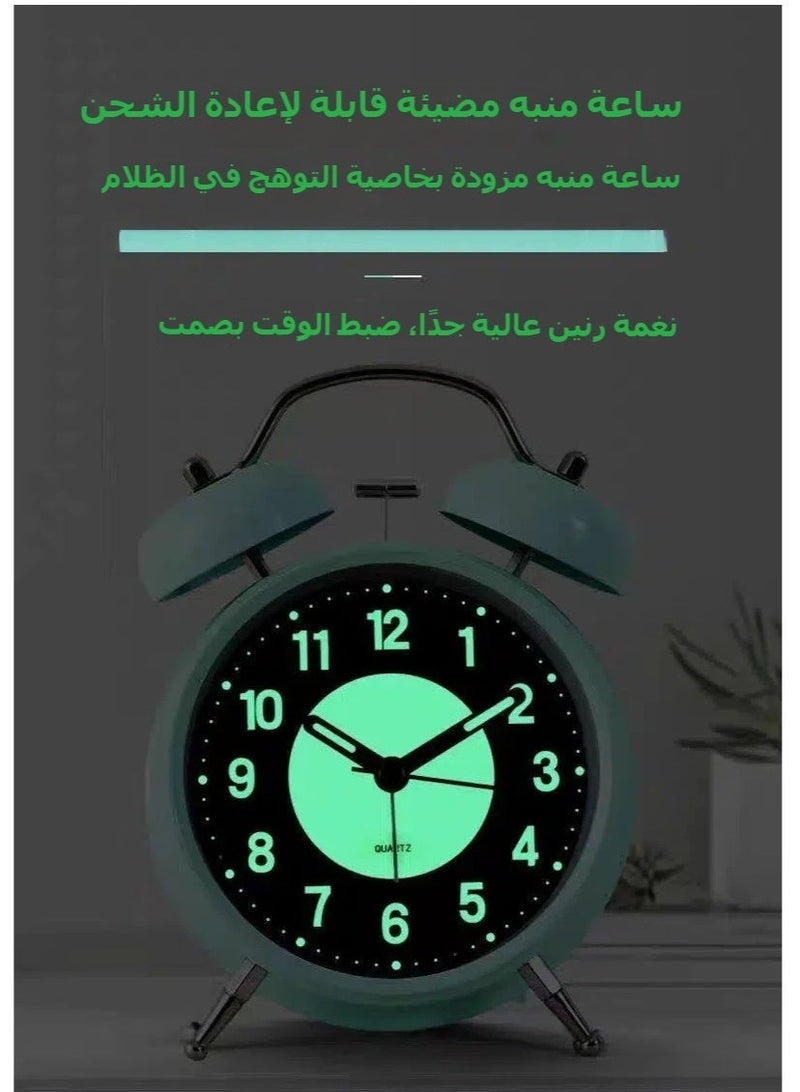 تم تصميم ساعة المنبه هذه خصيصًا للأشخاص الذين ينامون نومًا عميقًا، وتتميز بقرص ثلاثي الأبعاد، وتعمل بالبطارية (البطاريات مرفقة)، وتحتوي على ضوء ليلي، وهي مناسبة للأطفال. - Image 4