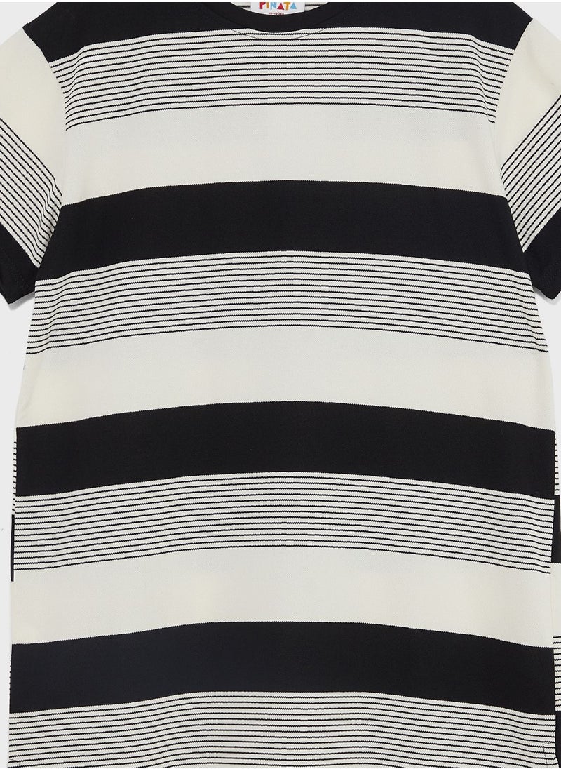 Pinata - Girls Stripe T Shirt Dress - Image 1