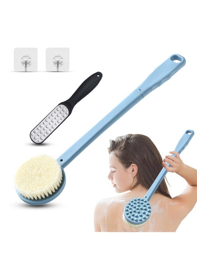 WOBEVB Wobeve Shower Brush Back Brush Long Handle For Shower Body Exfoliator For Wet Or Dry Brushing - Image 1