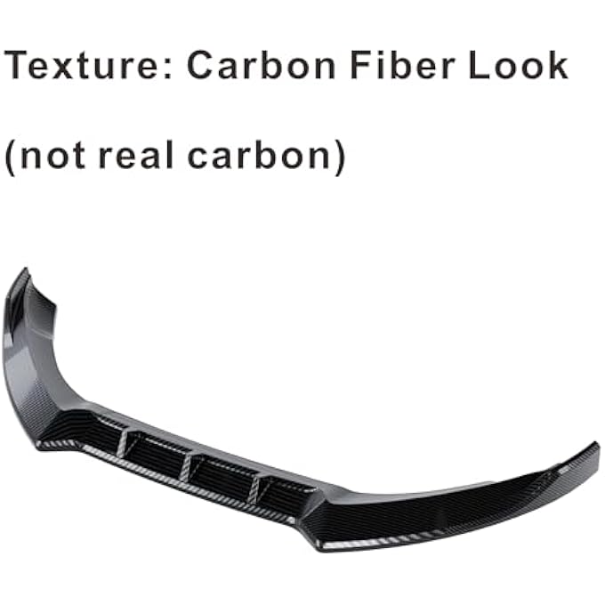 NARPES Carbon Fiber Look Front Bumper Lip Splitter Compatible with Ford Escape 2013-2016 Accessories Under Chin Spoiler Body Kit Add On ABS Materia (Carbon Fiber Look) - Image 2