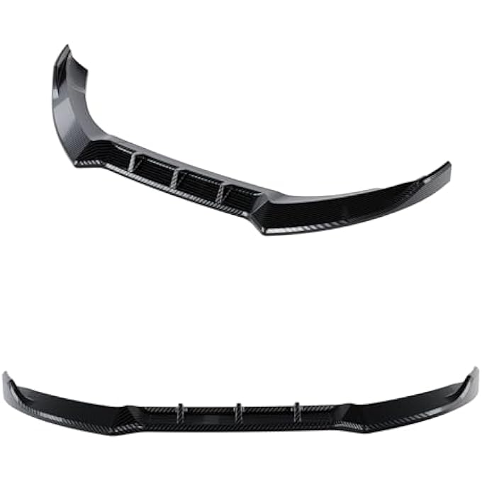 NARPES Carbon Fiber Look Front Bumper Lip Splitter Compatible with Ford Escape 2013-2016 Accessories Under Chin Spoiler Body Kit Add On ABS Materia (Carbon Fiber Look) - Image 3