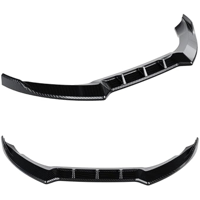 NARPES Carbon Fiber Look Front Bumper Lip Splitter Compatible with Ford Escape 2013-2016 Accessories Under Chin Spoiler Body Kit Add On ABS Materia (Carbon Fiber Look) - Image 4
