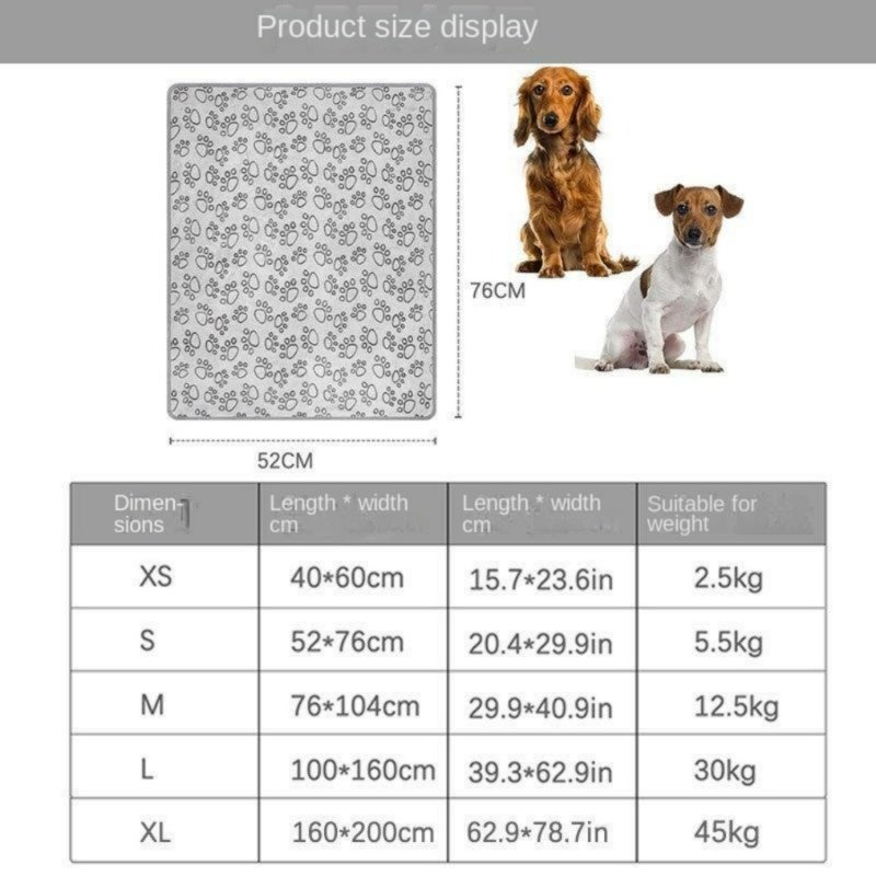 Pet Blanket: XL Grey High-quality Polyester Soft Gentle Blanket - Paw Print Design Scratch & Pet Hair Protection Mat for Home Furniture Sofa Bed Car Seats Busy Pet Owners - Image 2