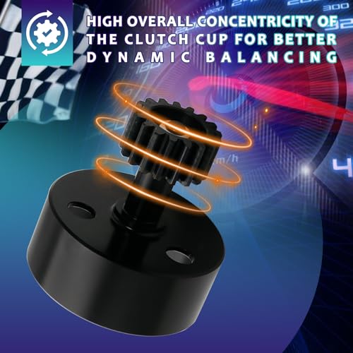 FLMLF Alloy Clutch Bell with 17T Hardened Steel Pinion Gear Upgrade Set for 1/5 RC Hpi Baja 5B 5T 5SC TOP Speed RC World - Image 3