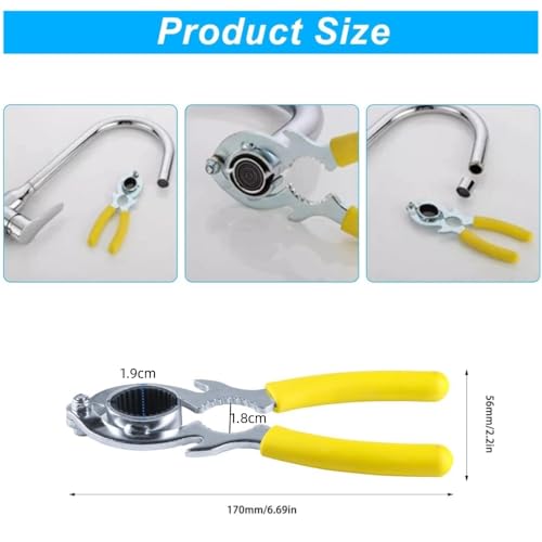 Jubobu Faucet wrench,Faucet Bubbler Wrench Kit,Faucet Aerator Disassembly Wrench Tool for Kitchen Sink Bathroom Tap Aerator, Installing Faucet Removal Repair Spanner Tool - Image 3