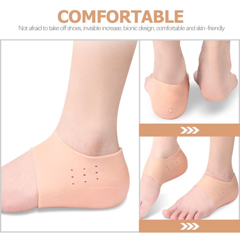 Invisible Height Increase Insoles 2 5cm Unisex Breathable Heel Cushion Shoe Lift Pads - Image 4