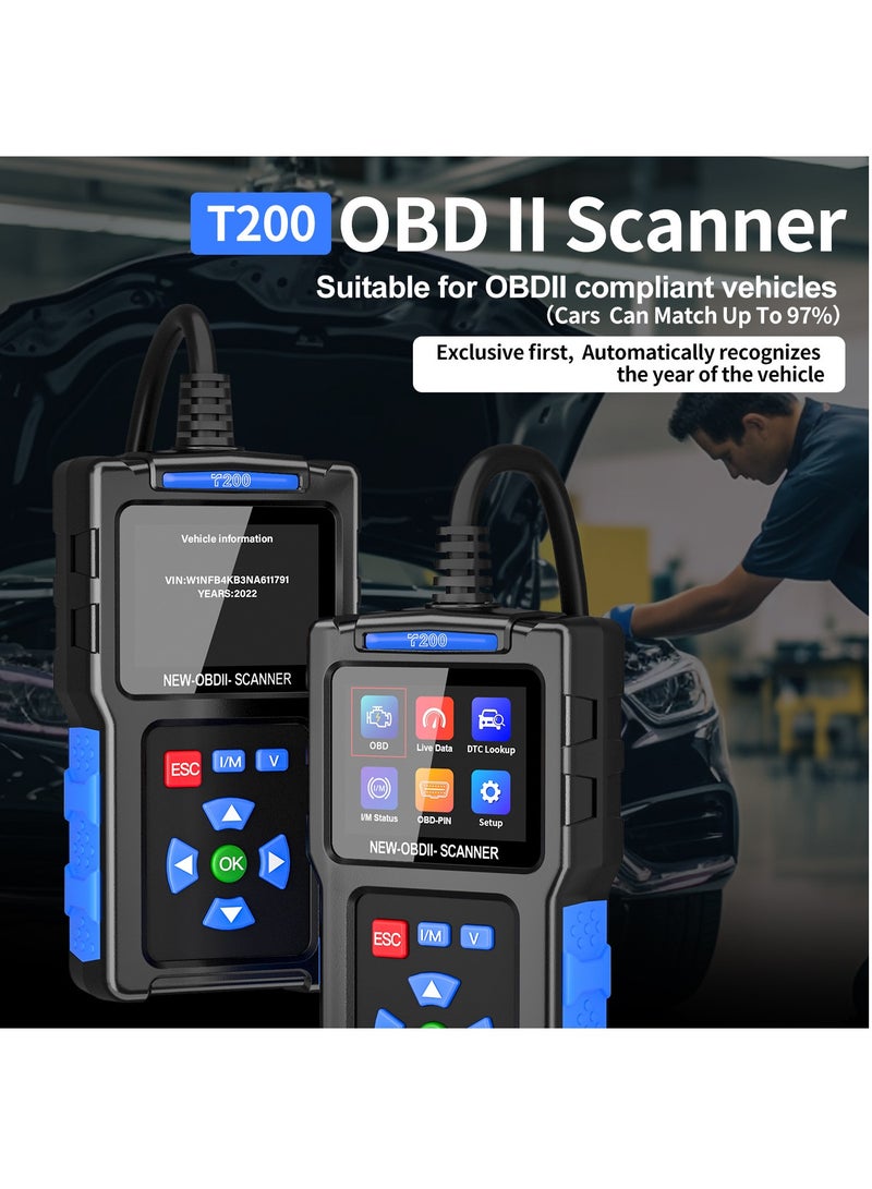 OBDII Scanner - Professional automotive code reader for diagnosing OBDII Check Engine Lights, Universal Automotive Code Scanner Diagnostic Tool - Image 5
