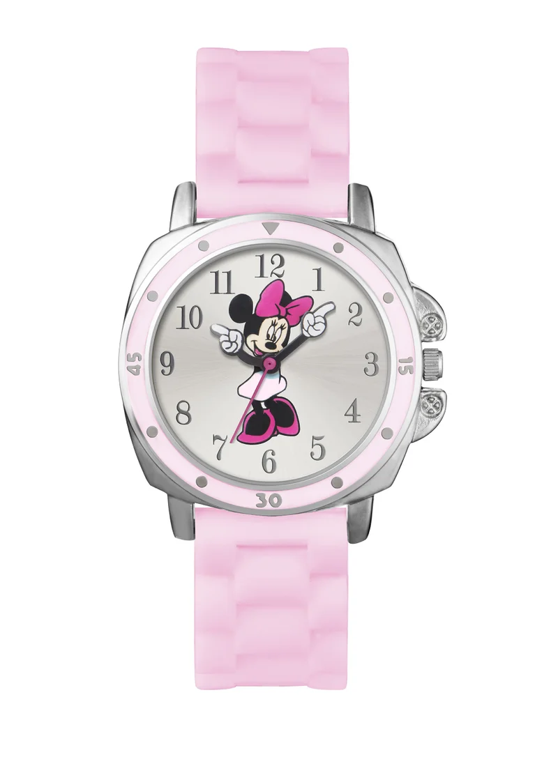 Disney Disney Minnie Mouse Pink Silicon Strap Girls Watch - MN1063