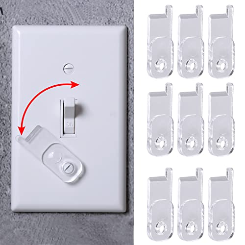 YLOVAN Toggle Switch Plate Cover Guard 10 Pack Clear - Security, Circuit and Child Protection for Indoor/Outdoor Wall Plate Covers - Image 1