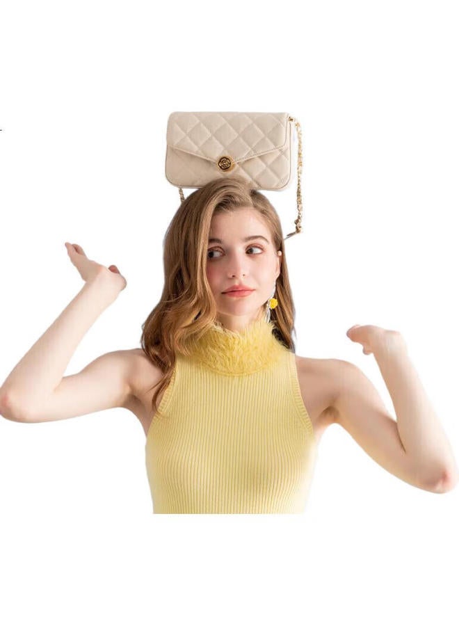 Vanessa Hogan Vh Women'S Handbag, Camellia Square Bag, Fashionable Diamond Pattern, Versatile Underarm Shoulder Crossbody Bag, New Year Gift For Girlfriend - Image 2