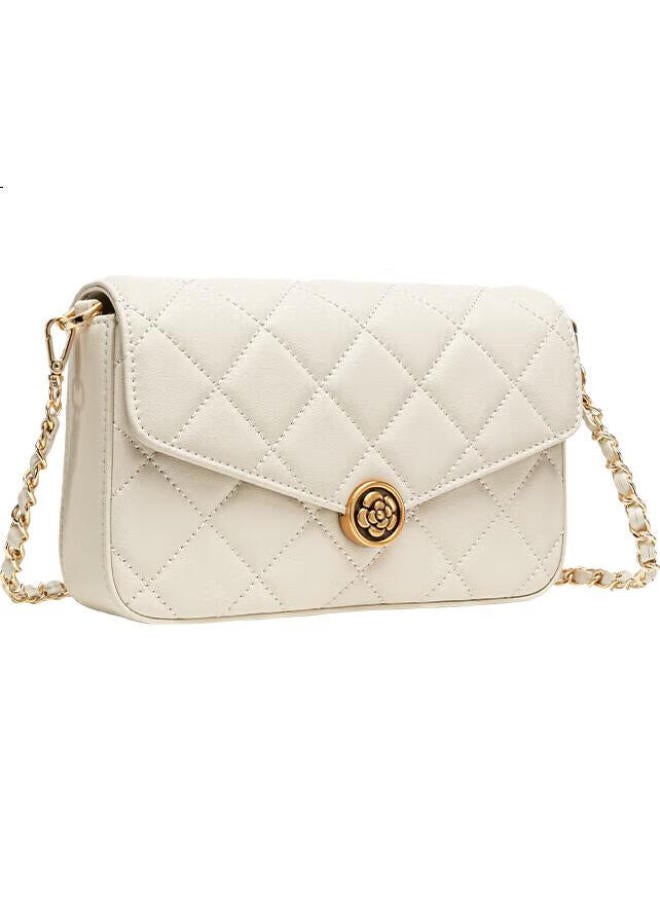 Vanessa Hogan Vh Women'S Handbag, Camellia Square Bag, Fashionable Diamond Pattern, Versatile Underarm Shoulder Crossbody Bag, New Year Gift For Girlfriend - Image 1