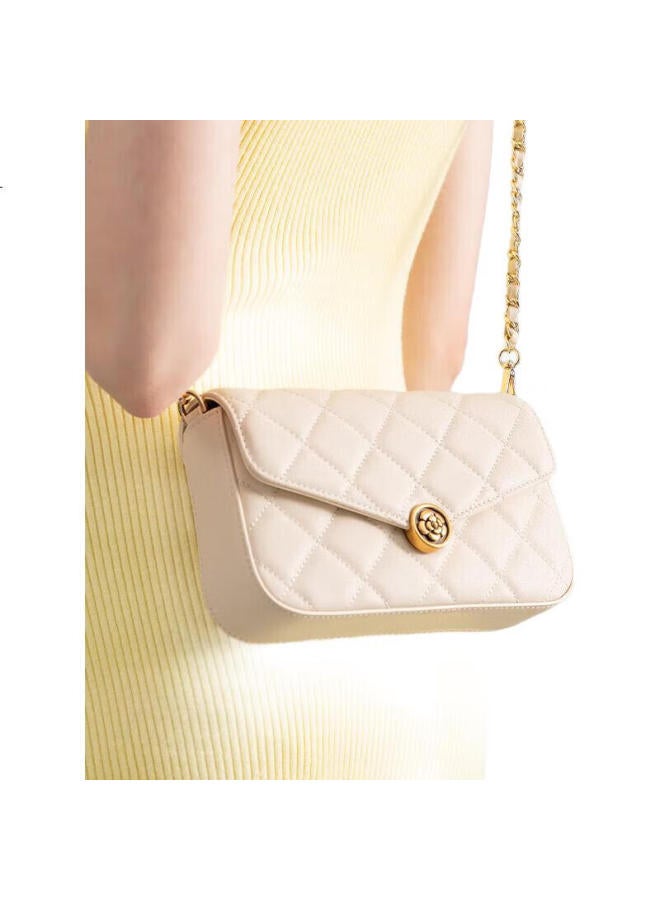 Vanessa Hogan Vh Women'S Handbag, Camellia Square Bag, Fashionable Diamond Pattern, Versatile Underarm Shoulder Crossbody Bag, New Year Gift For Girlfriend - Image 3
