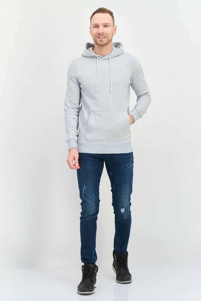 PUMA Men Sportswear Fit Long Sleeve Outdoor Hooded Sweatshirt, Grey  - Image 4