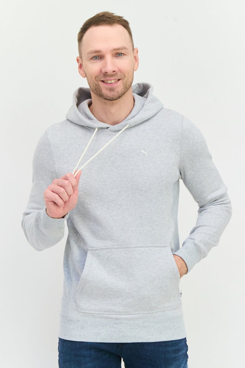 PUMA Men Sportswear Fit Long Sleeve Outdoor Hooded Sweatshirt, Grey  - Image 1