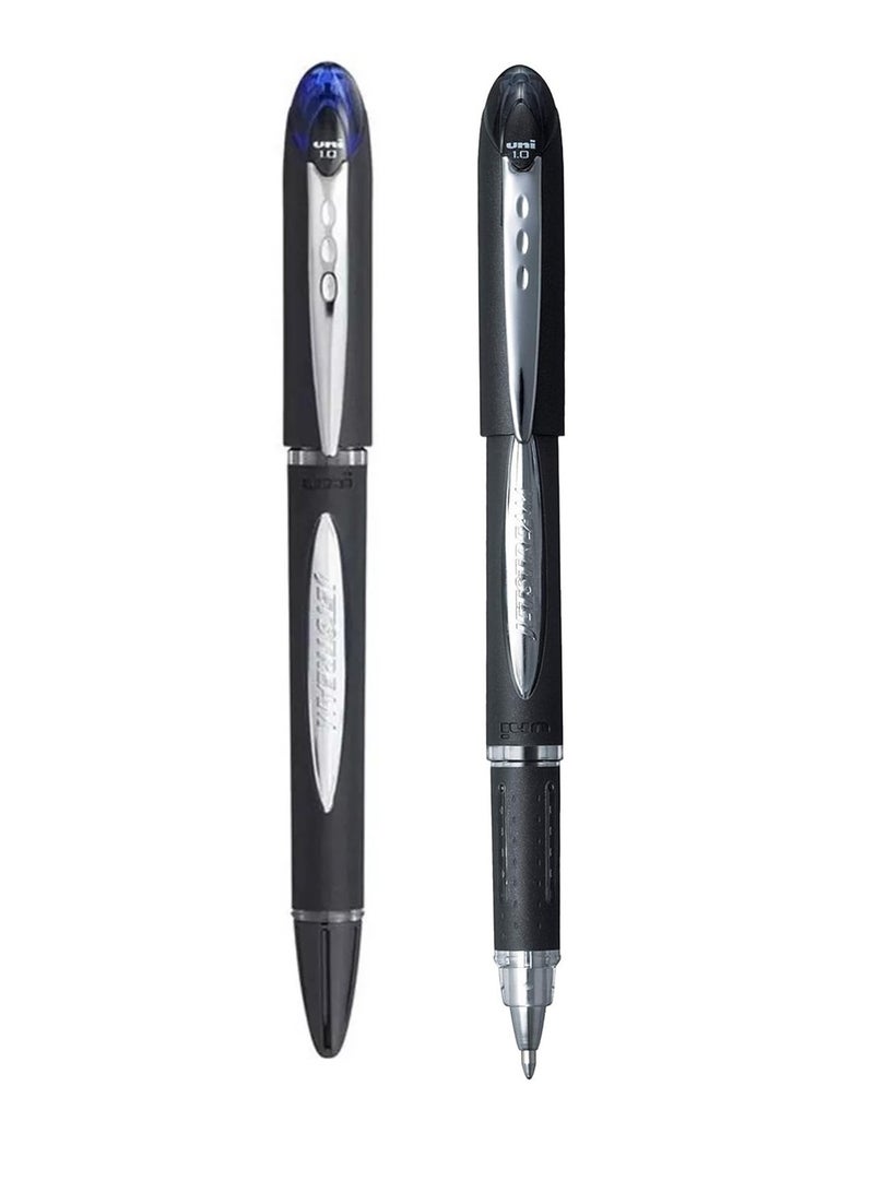 Uniball قلم جت ستريم SX210 رولر 1 قطعة بحبر أسود وأزرق 1.0 مم - Image 1